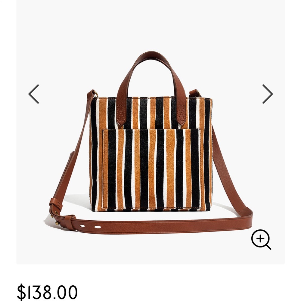 Madewell The Small Transport in Striped Calf Hair
